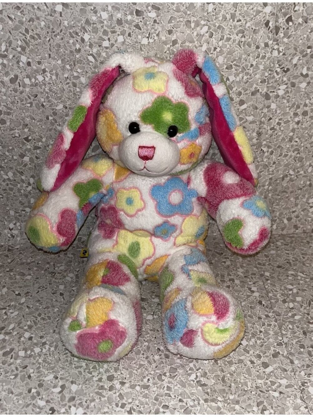 BLOSSOM BUNNY Build a Bear BAB 2010 Flower Power PASTEL Plush Stuffed Animal Toy